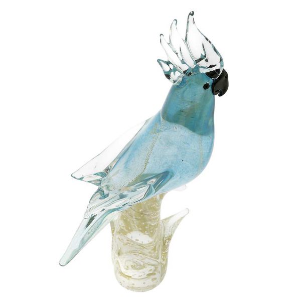 Murano Glass Cockatoo - Blue and Gold