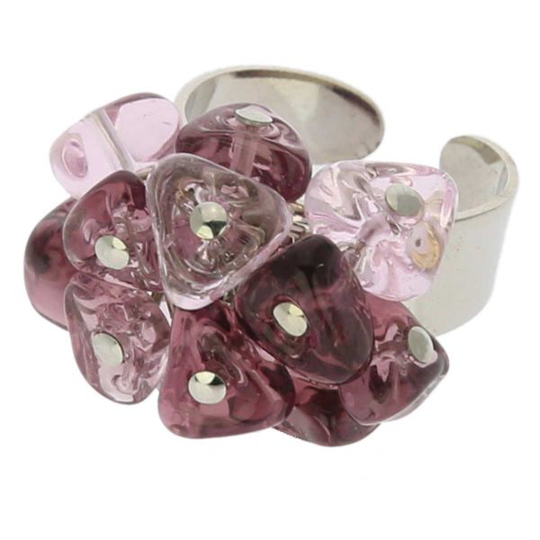 Preziosa Murano Glass Ring - Purple