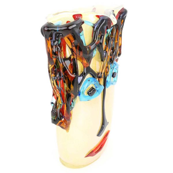 Murano Glass Picasso Head Vase - Tall
