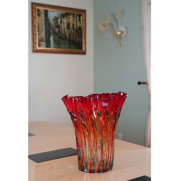 Murano Glass Mars Abstract Art Vase