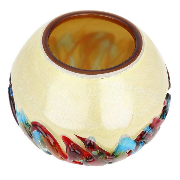 Murano Glass Vesuvio Round Vase
