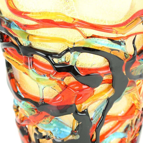 Murano Glass Vesuvio Abstract Art Vase