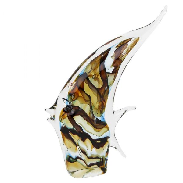 Murano Art Glass Angel Fish - Sommerso