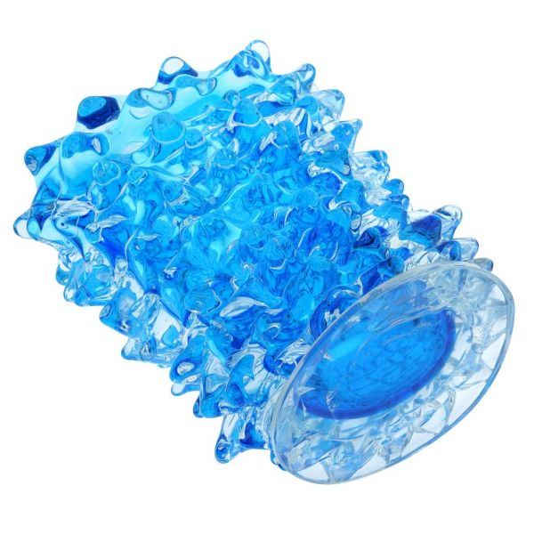 Murano Glass Vase - Aqua Blue With Spikes
