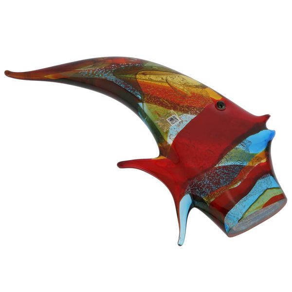 Murano Art Glass Angel Fish - Multicolor