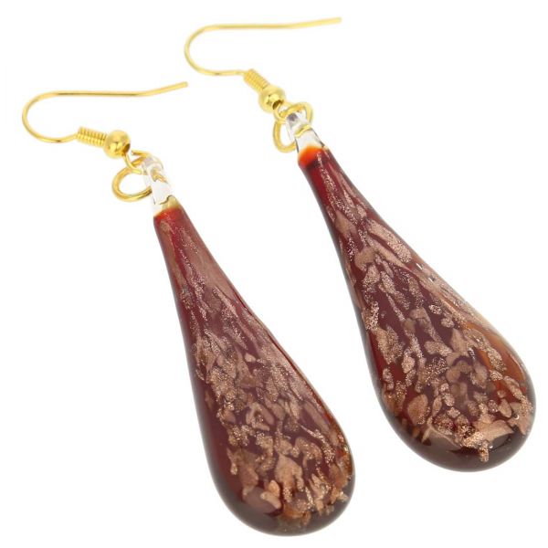 Starlight Icicle Earrings - Red