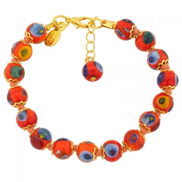 Murano Mosaic Bracelet - Orange