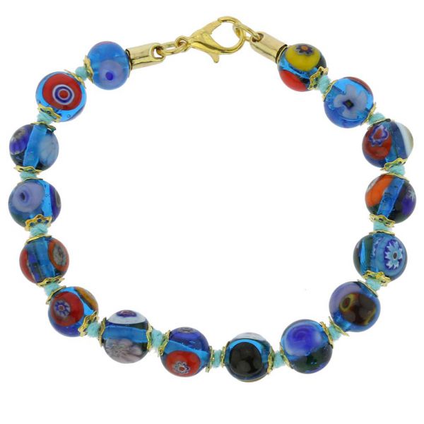 Murano Mosaic Bracelet - Transparent Blue