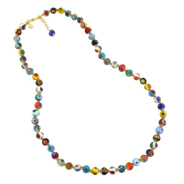 Murano Mosaic Long Necklace - Multicolor