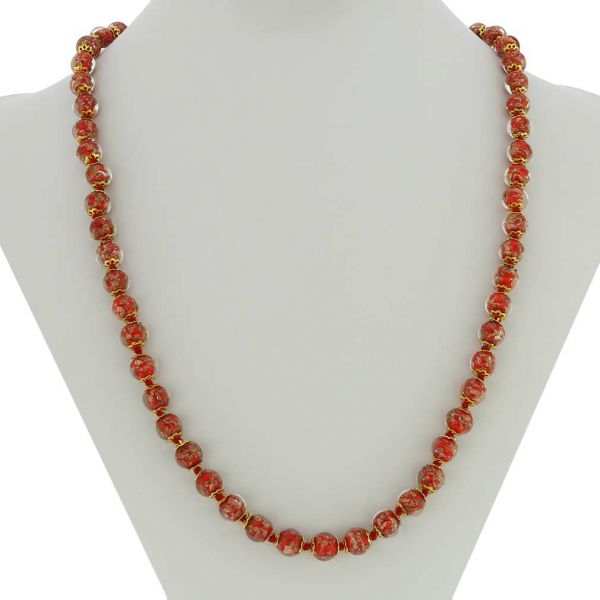 Sommerso Long Necklace - Red