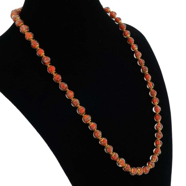 Sommerso Long Necklace - Orange