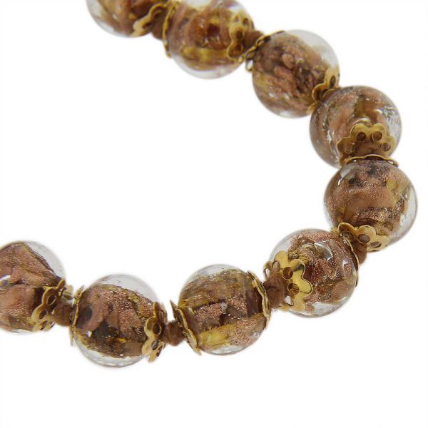 Sommerso Long Necklace - Transparent Golden Brown