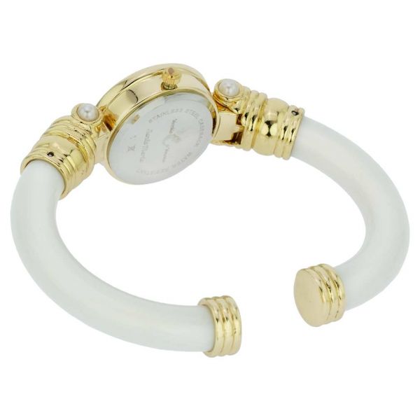 Murano Millefiori Bangle Watch - White Gold