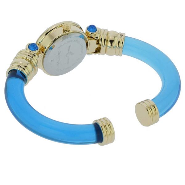 Murano Millefiori Bangle Watch - Blue Gold Multicolor
