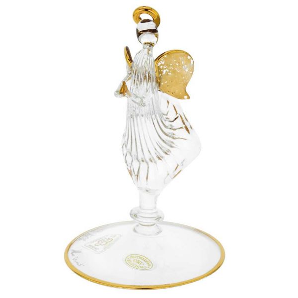 Murano Glass Angel Figurine - Clear
