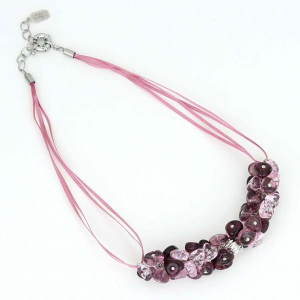 Preziosa Murano Glass Necklace - Purple