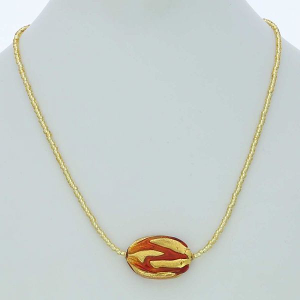 Royal Red Oval Necklace
