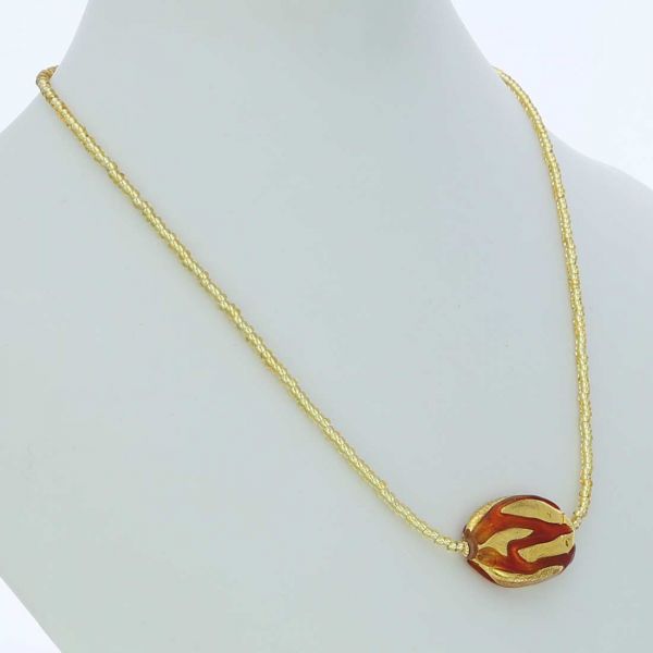 Royal Red Oval Necklace
