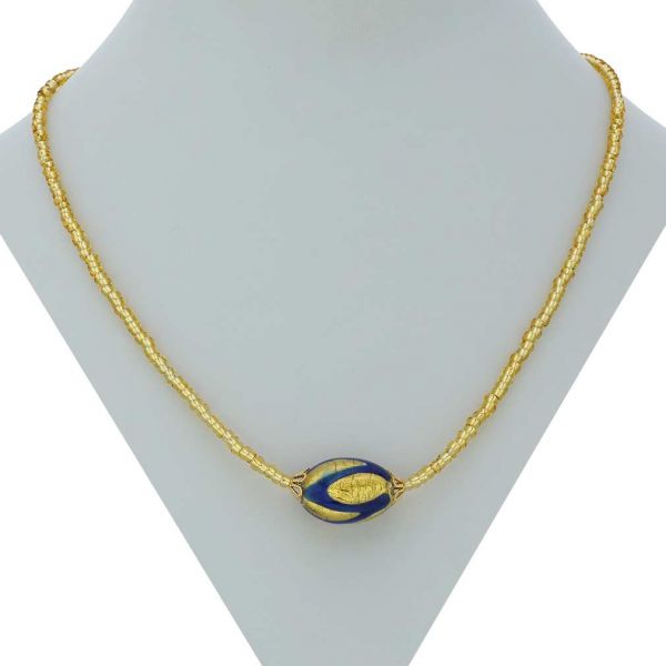 Royal Blue Capsule Necklace