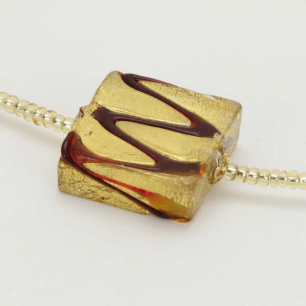 Royal Red Squares Necklace