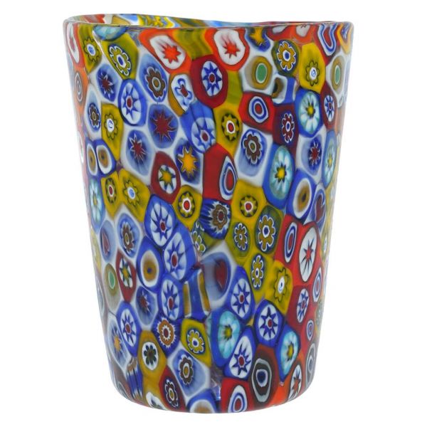 Murano Glass Tumbler - Multicolor Millefiori