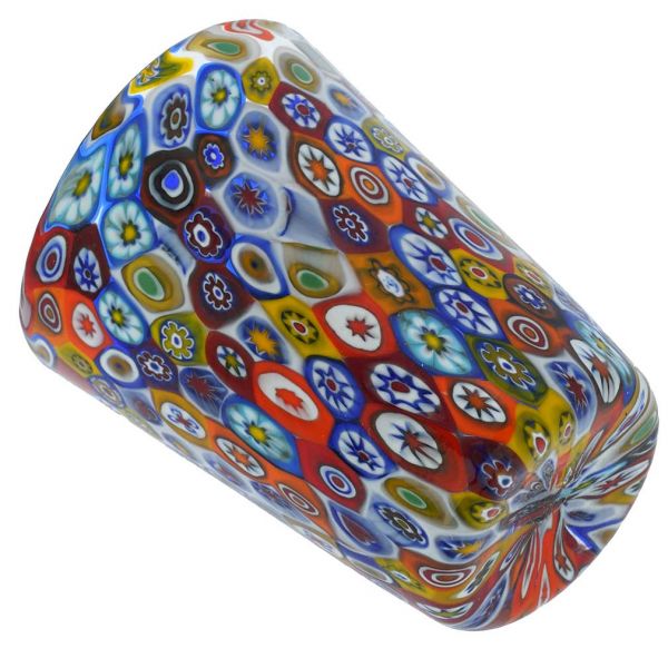 Murano Glass Tumbler - Multicolor Millefiori