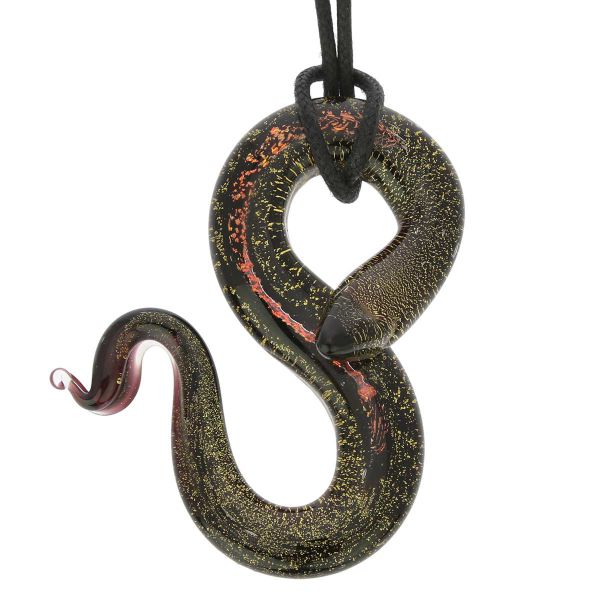 Murano Glass Large Snake Pendant
