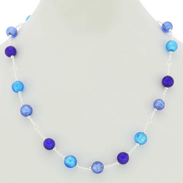 Beatrice Murano Glass Necklace - Blue