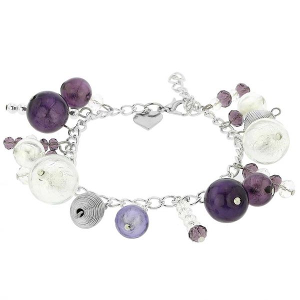 Sorgente Murano Glass Bracelet - Purple