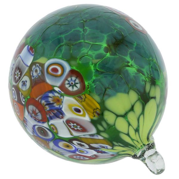 Primavera Millefiori Murano Glass Christmas Ornament - Green