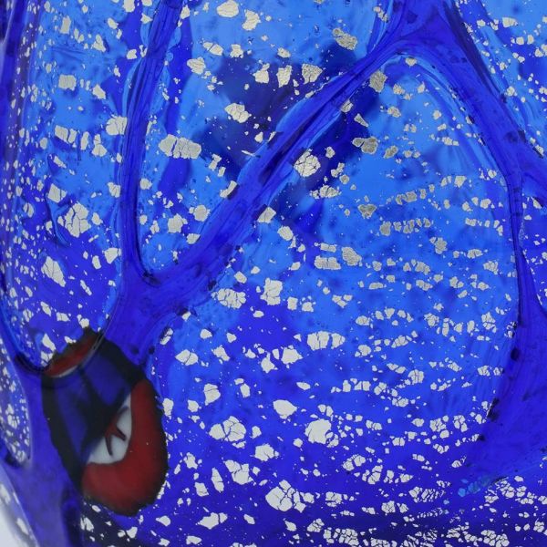 Blue Swirls Murano Glass Tumbler