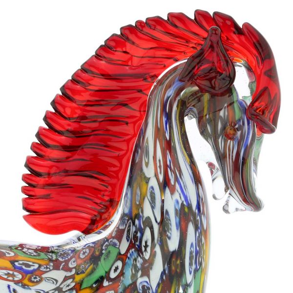 Murano Art Glass Millefiori Horse