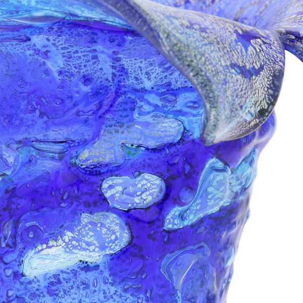 Murano Sbruffo Horn Of Plenty Vase - Blue