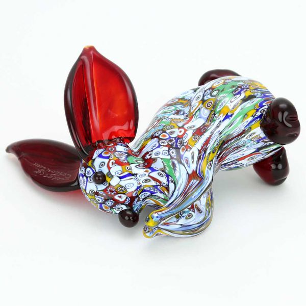 Murano Art Glass Millefiori Rabbit Sculpture
