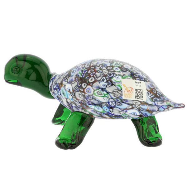 Murano Sculptures | Murano Art Glass Millefiori Turtle Sculpture