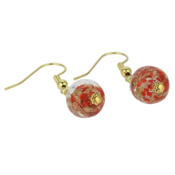 Starlight Balls Earrings - Red