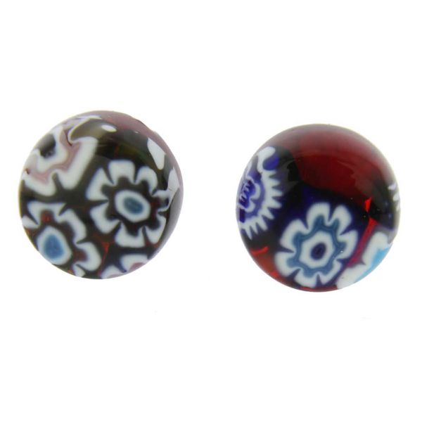 Murano Glass Millefiori Necklace and Earrings Set - Round