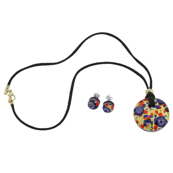 Murano Glass Necklace and Earrings Sets | Venetian Reflections Round ...