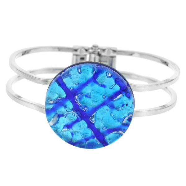 Venetian Reflections Metal Bracelet - Aqua Blue