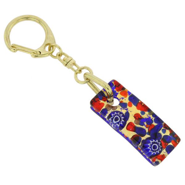 Murano Colors Stick Keychain - Blue Red