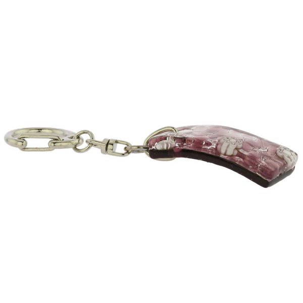 Murano Colors Stick Keychain - Purple Silver