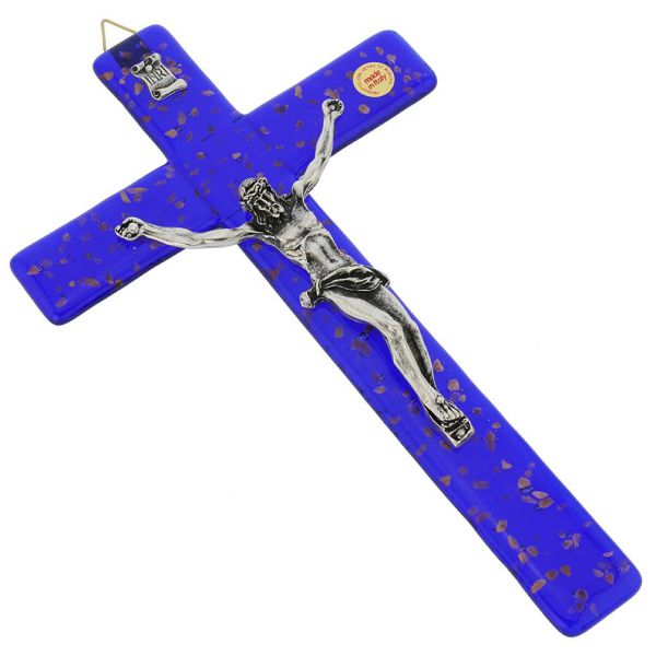 Murano Art Glass Wall Crucifix