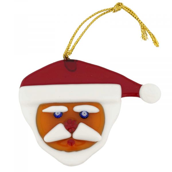 Murano Glass Santa Claus Christmas Ornament