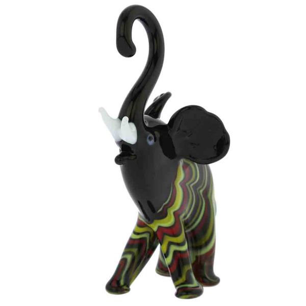 Festooned Glass Elephant
