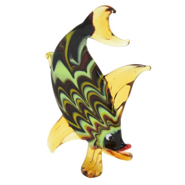 Festooned Glass Oval Fish