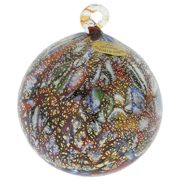 Murano Glass Medium Christmas Ornament - Festive Lights