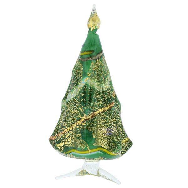 Murano Glass Christmas Tree Standing Sculpture - Green