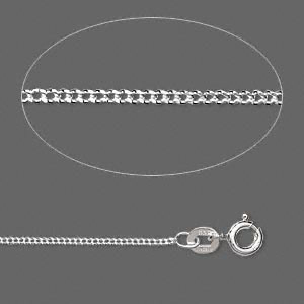Sterling Silver Round Cable Chain, 1.2mm Links - 18 Inches