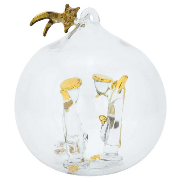 Murano Glass Nativity Scene Christmas Ornament