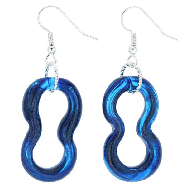 Infinity Earrings - Blue